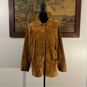90s St. John’s Bay Suede Leather Western Boho Jacket